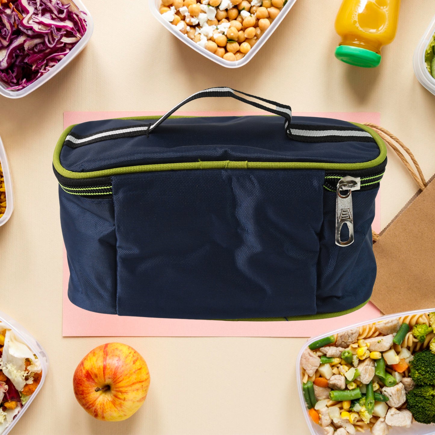 Sumo Lunch Box With Lunch Bag Plastic Lunch Box Plastic Spoon Fork (2 Pc Set With Lunch Box)