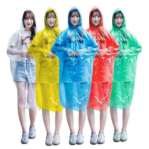 Knee -Length solid color Raincard pack of - 3