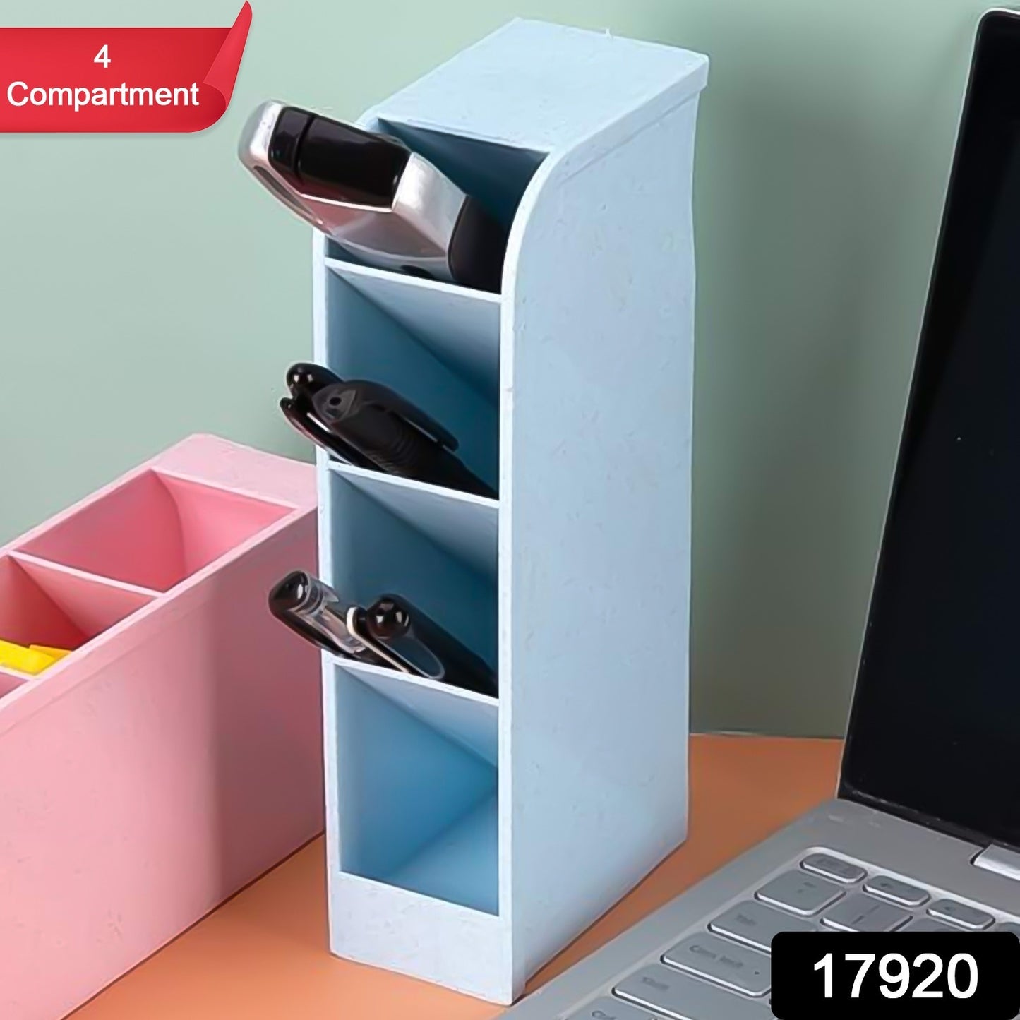 Multipurpose 4 Compartment Pen Holder(1 Pc)