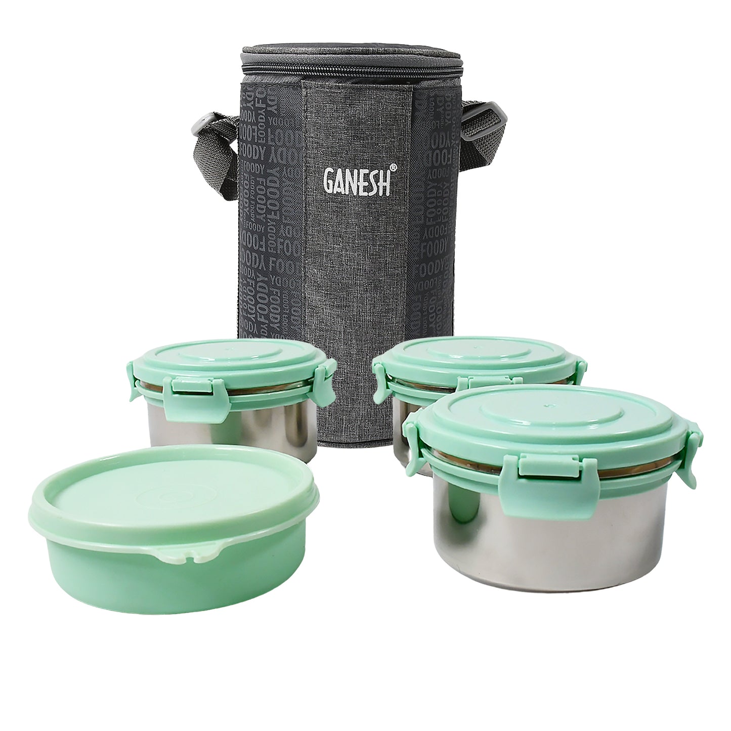 4in1 lunch Box 3 Stainless Steel Containers 300 Ml