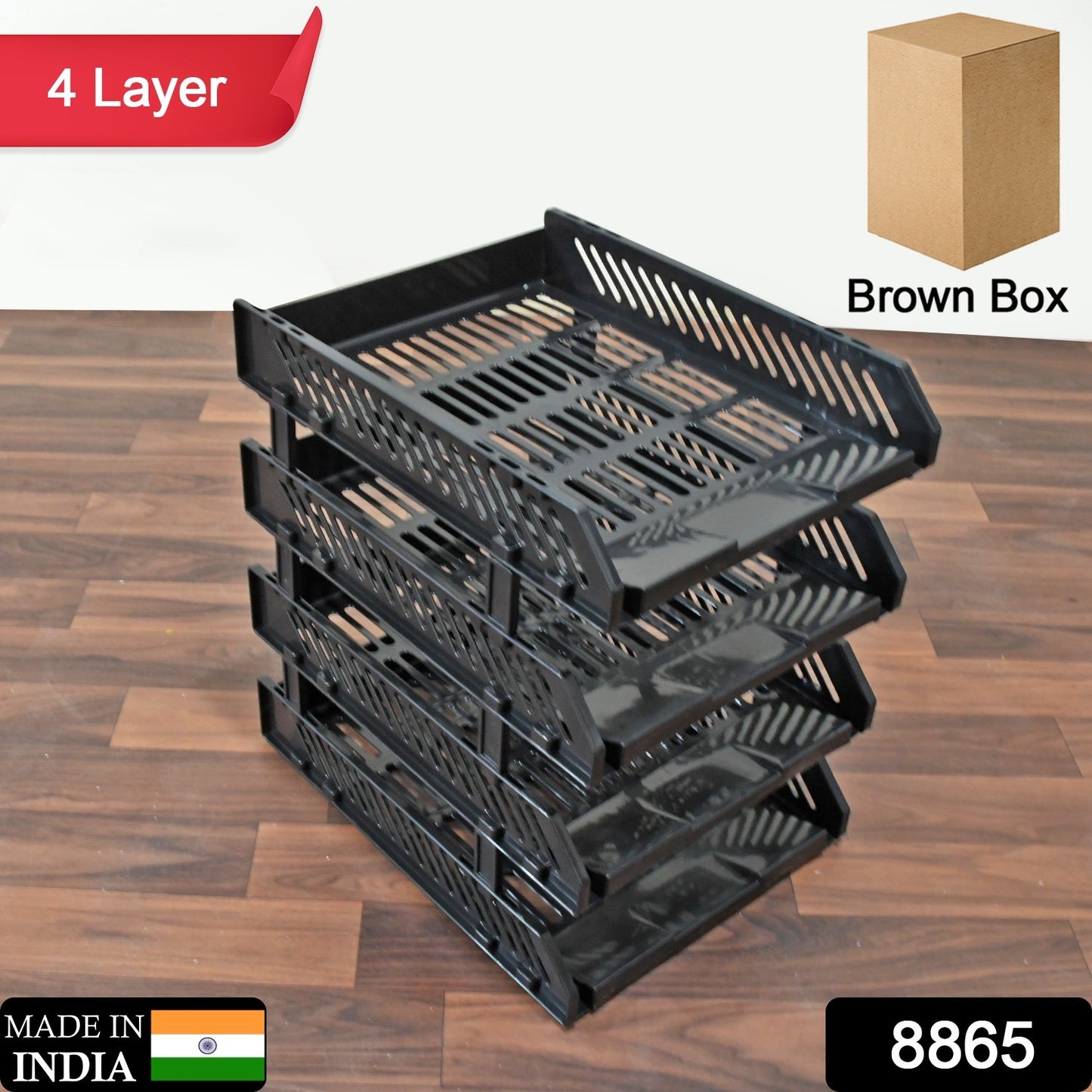 File Cabinets Storage Rack Magazine Newspaper Rack Filing Cabinet Four-layer File Rack Stacking Rack (4 Layer)