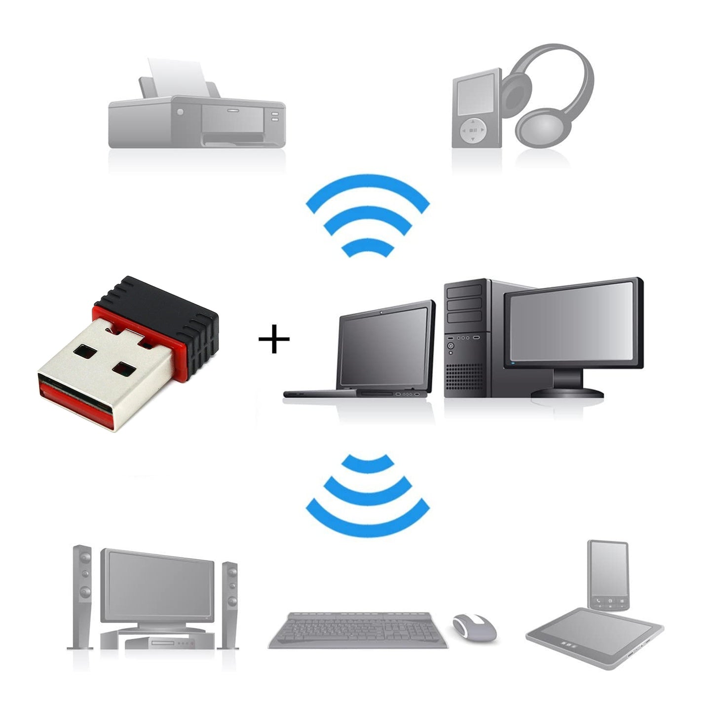 Wi-fi Receiver Wireless Mini Wi-fi Network Adapter With Driver cd