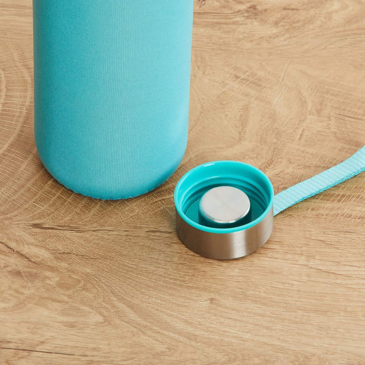 Glass Water Bottle (500 Ml) With Cover