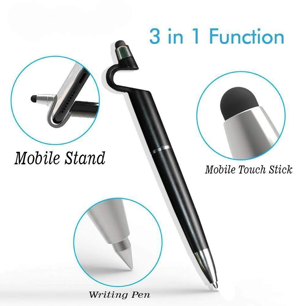 3 In 1 Ballpoint Function Stylus Pen With Mobile Stand