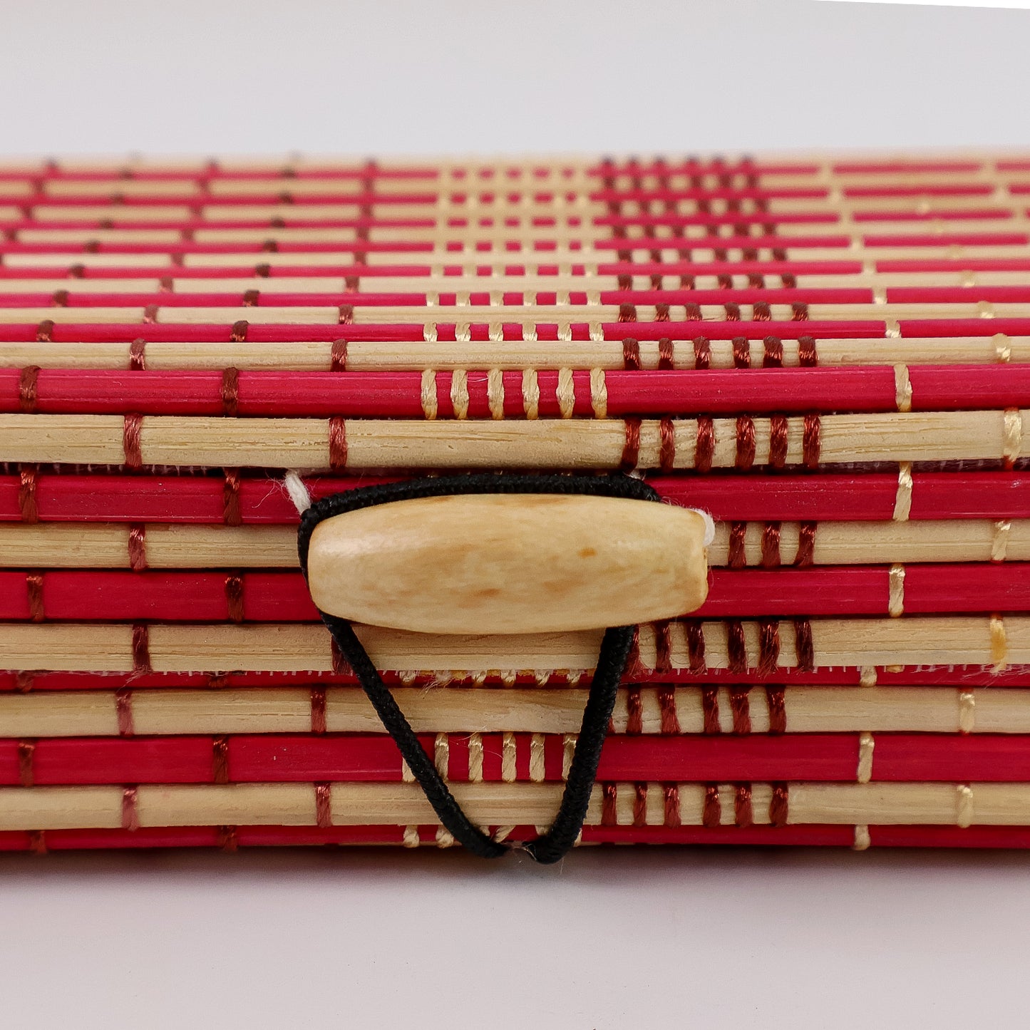 Multi-purpose Handcrafted Bamboo Mat Style Pen Pencil Makeup Box (1 Pc)