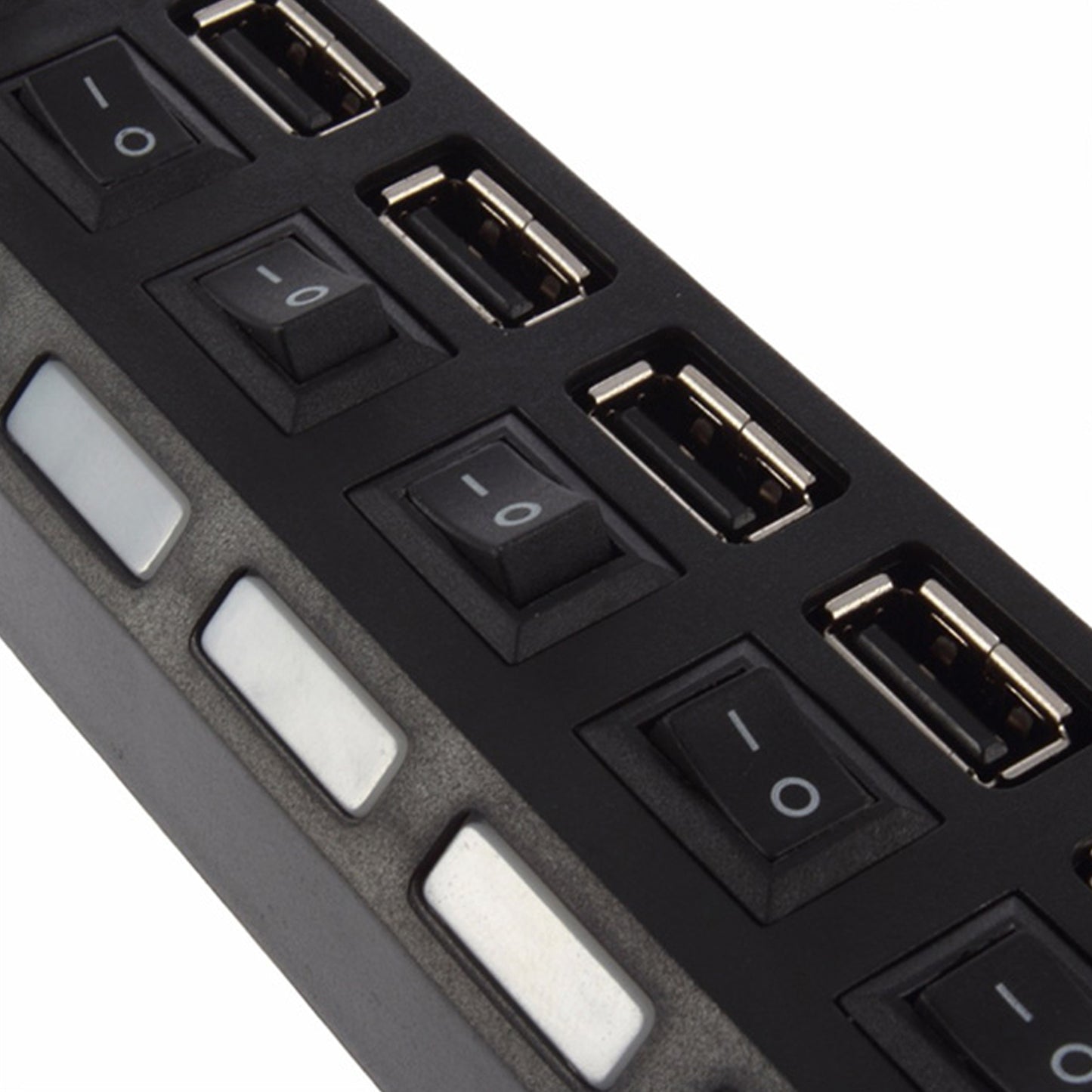 Usb Splitter Multi Port Usb 2.0 Hub 7 Port With Independent Onoff Switch And Led Indicators