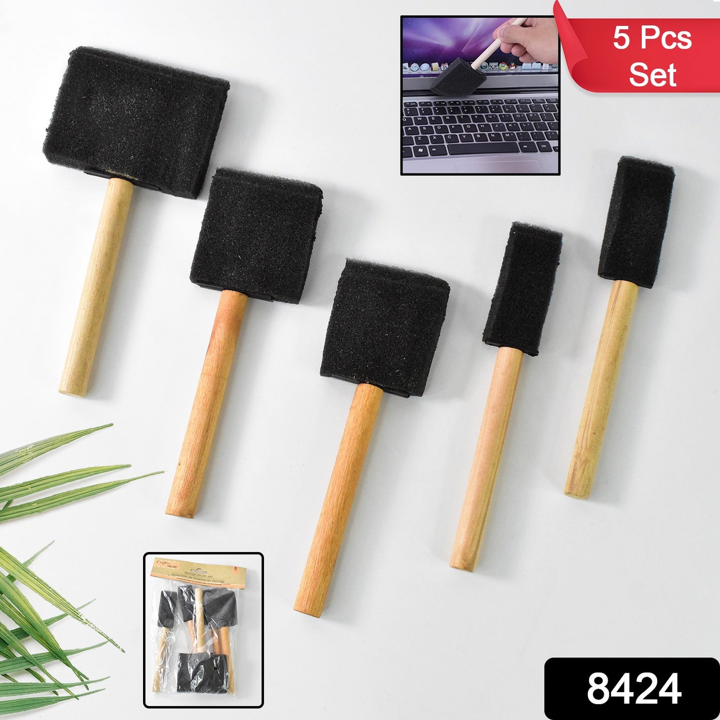 Multipurpose Sponge Brushes For Painting (5 Pcs Set)