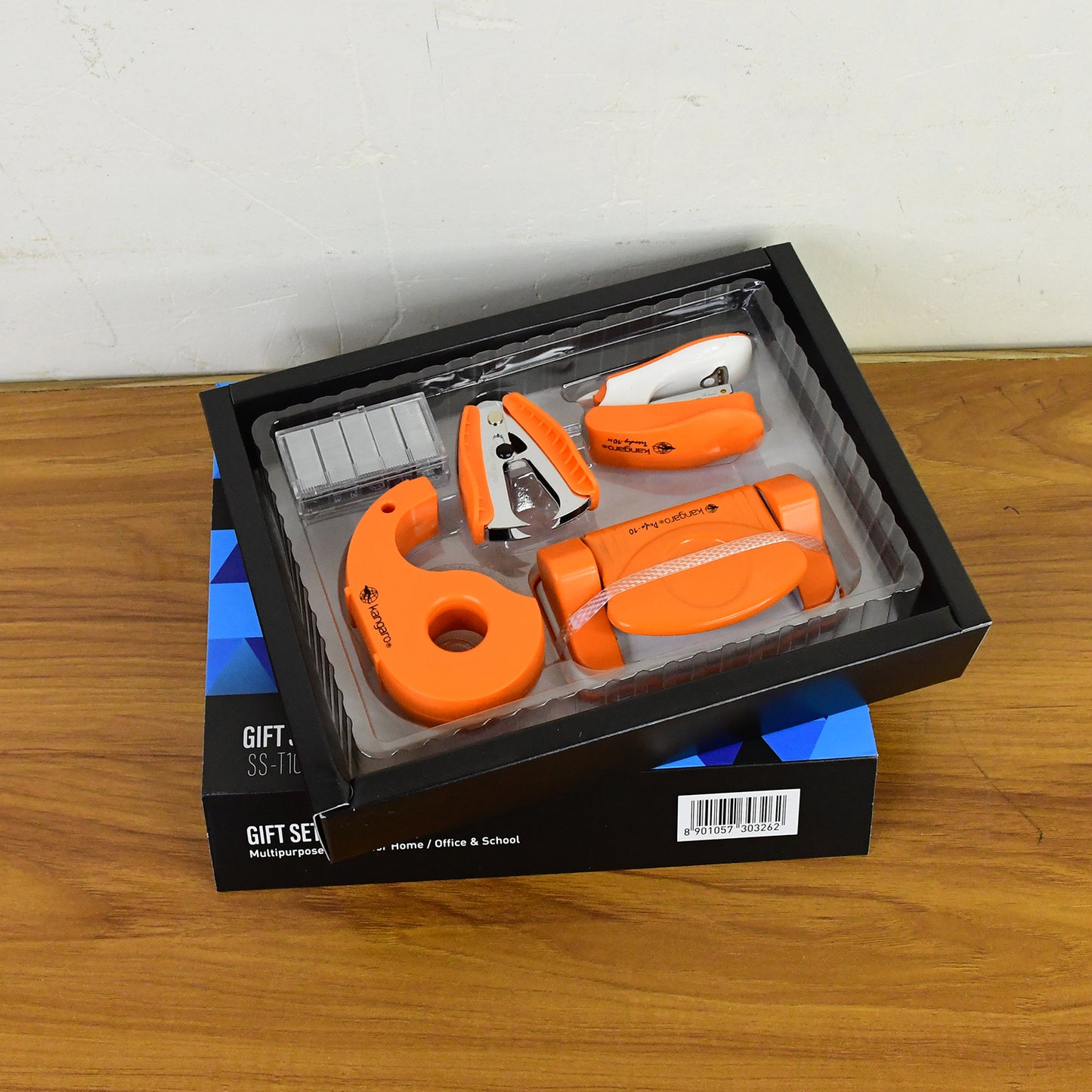 Kangaro 5-in-1 Stationery Gift Set With Stapler Staples Staple Remover Tape Dispenser