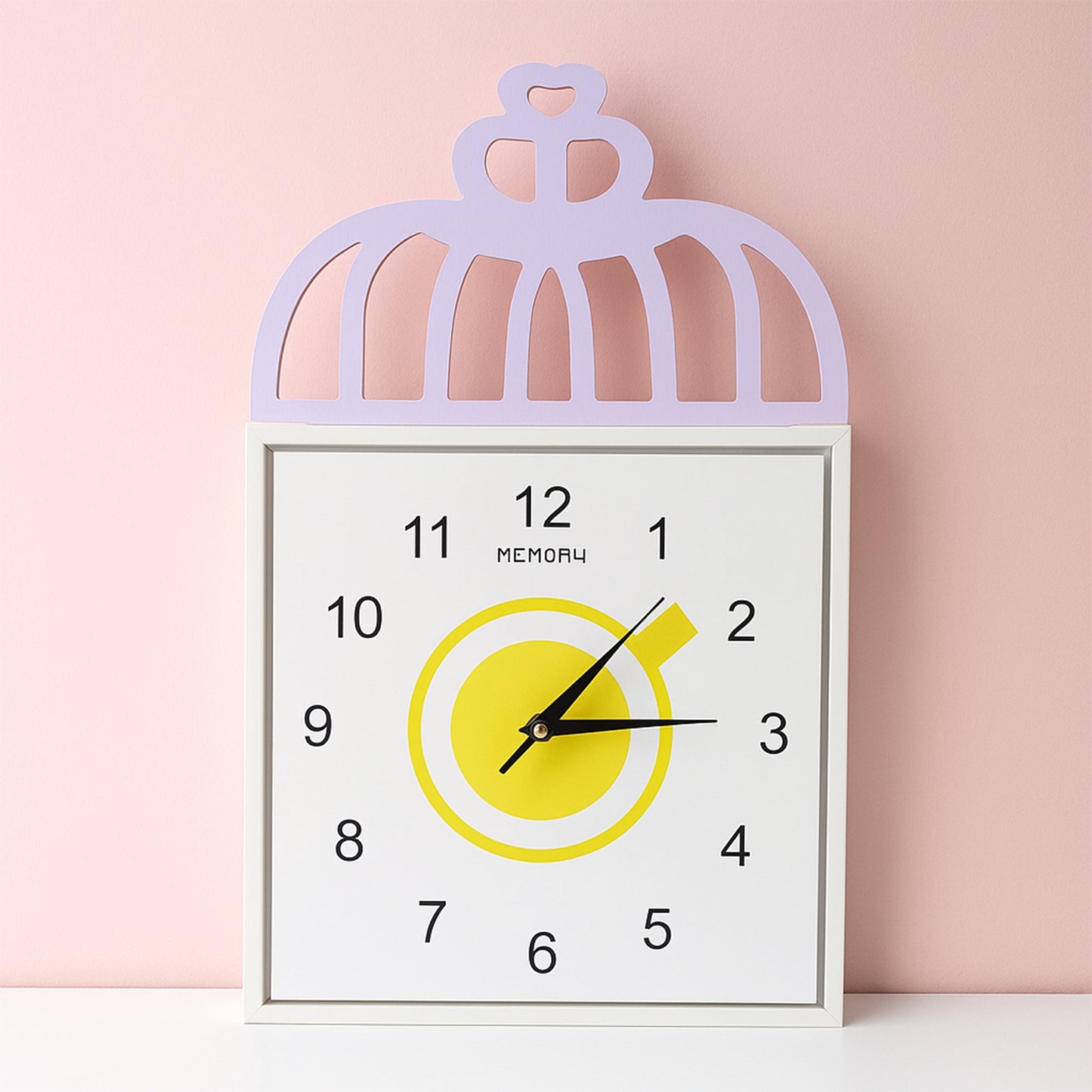 Decorative Square Wall Clock Battery Operated 1 Pc
