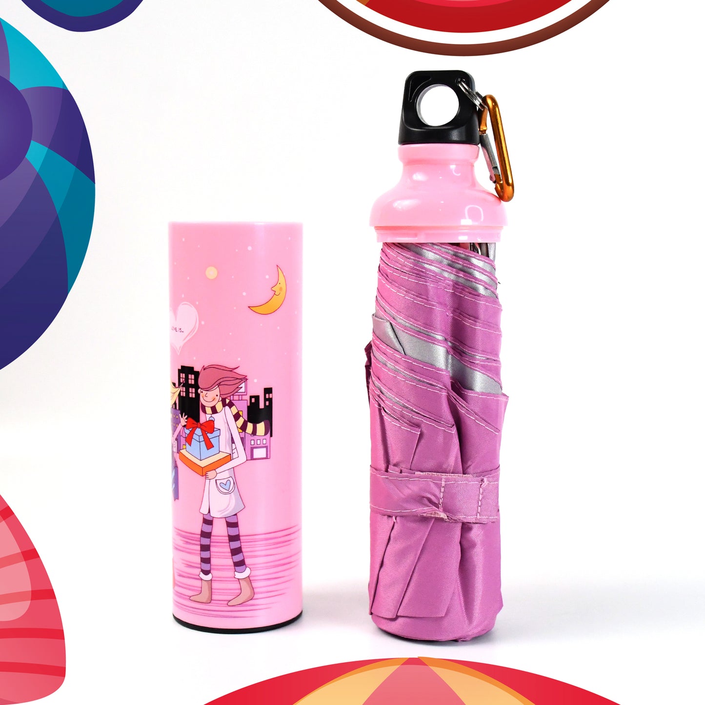 4 Fold Foldable Bottle Summer Umbrella
