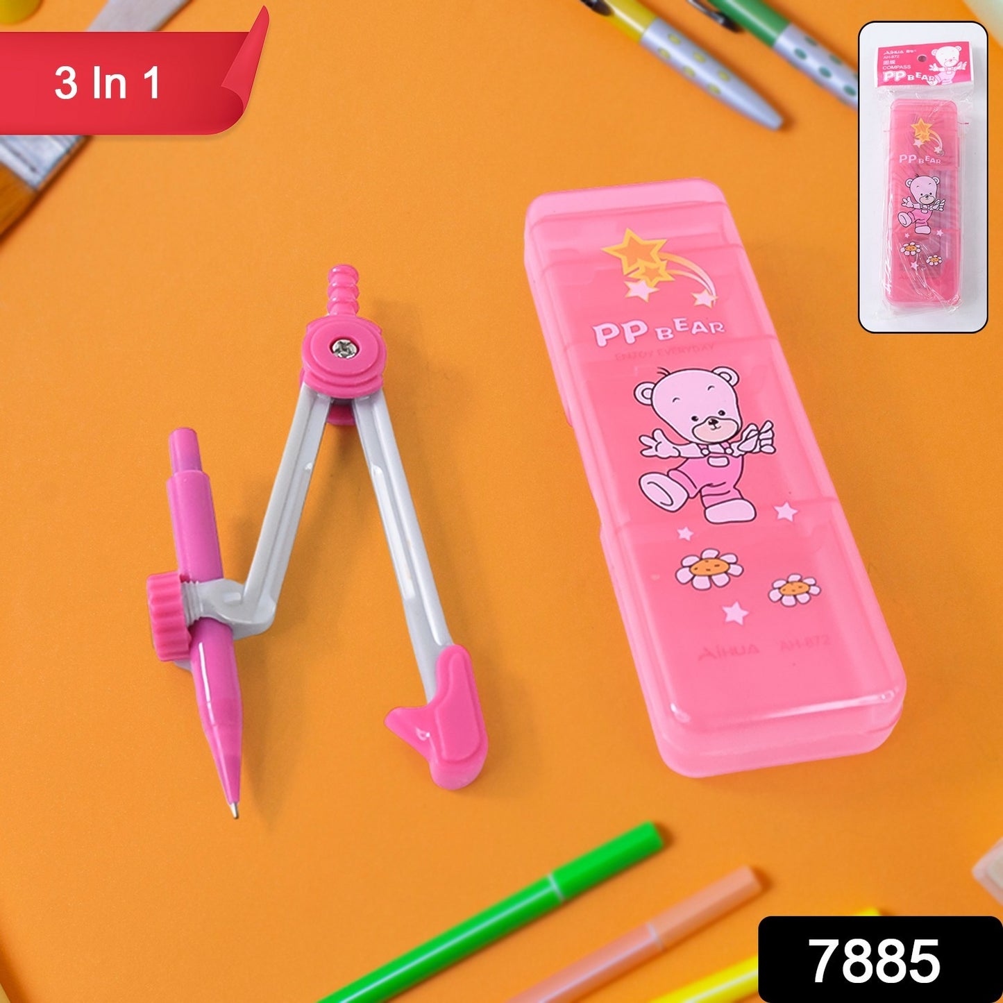 Geometry Compass Set For Kids (3 In 1  1 Set)