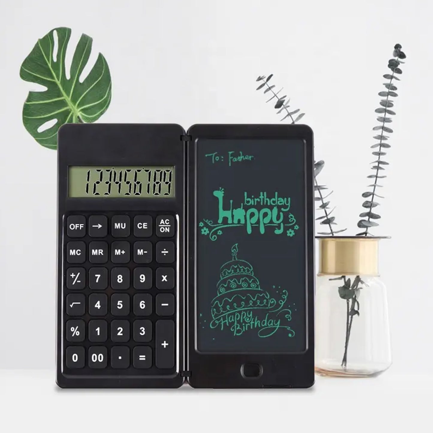 Foldable smart Calculator With 6 Inch Lcd Tablet Digital Drawing Pad Stylus Pen
