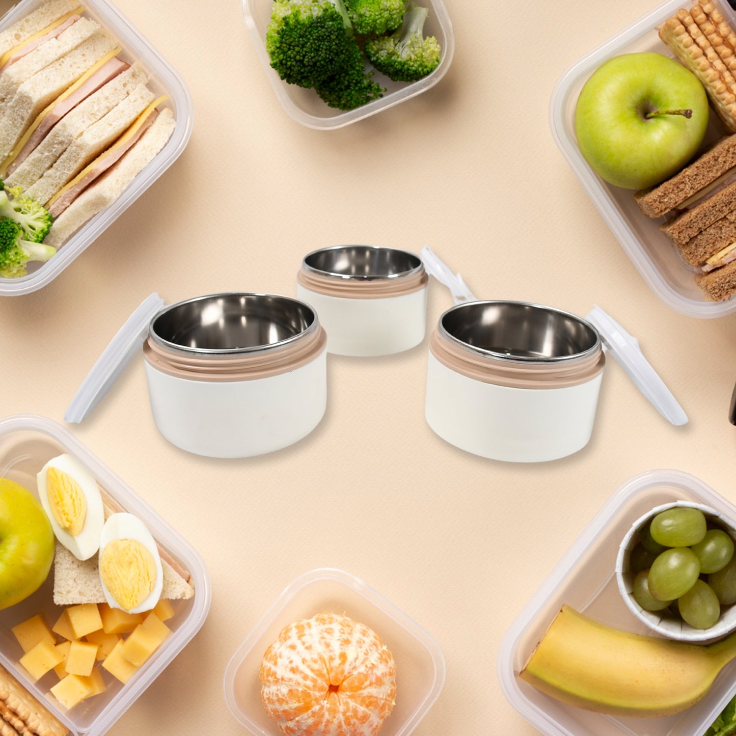 Ganesh Smart Lunch Box Stainless Steel Airtight Leak-prook