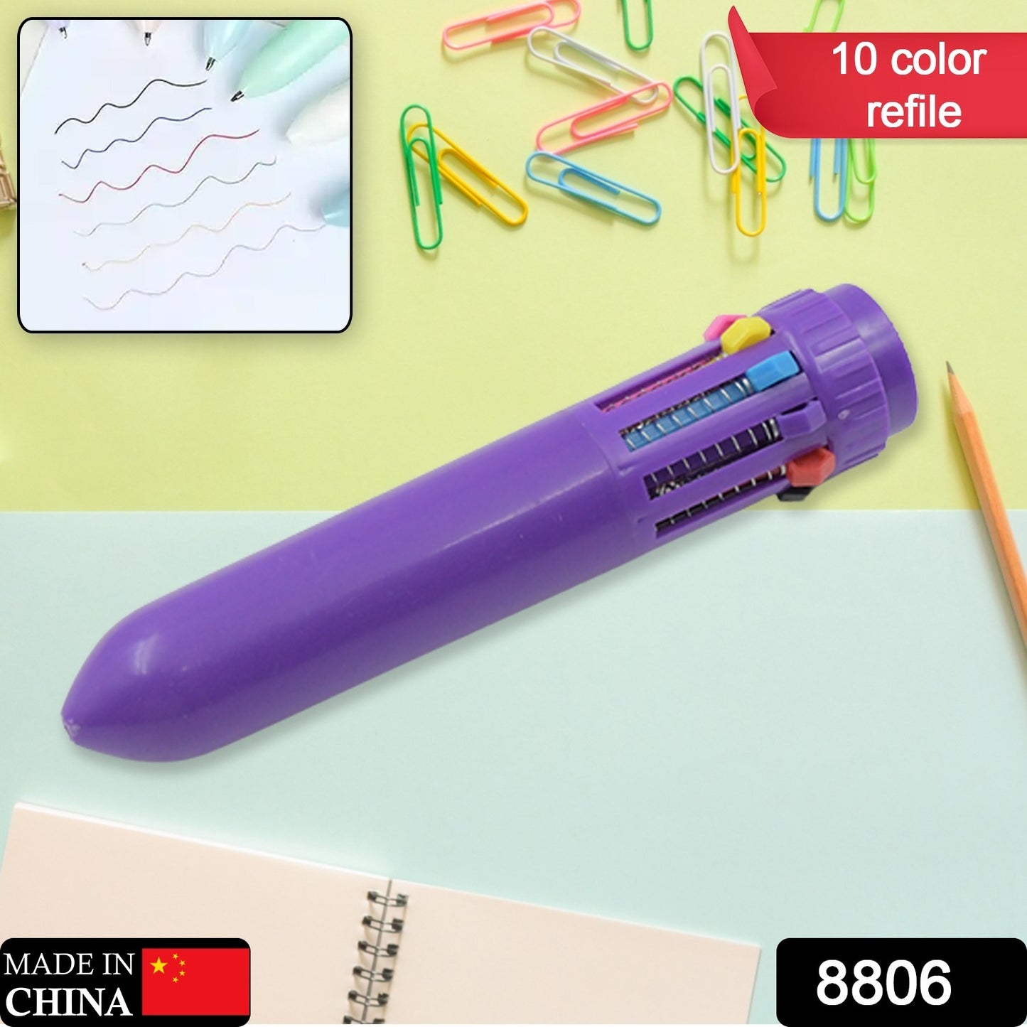 Kids 10-in-1 Color Pens Ballpoint Pen Set