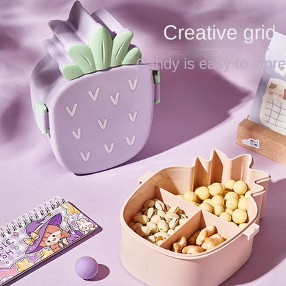 Kids Lunch Box Cute Pineapple Shaped Bento Box With Fork Spoon Snack Candy Container Microwave Portable Office Lunch Box (1 Pc  With Spoon Fork)