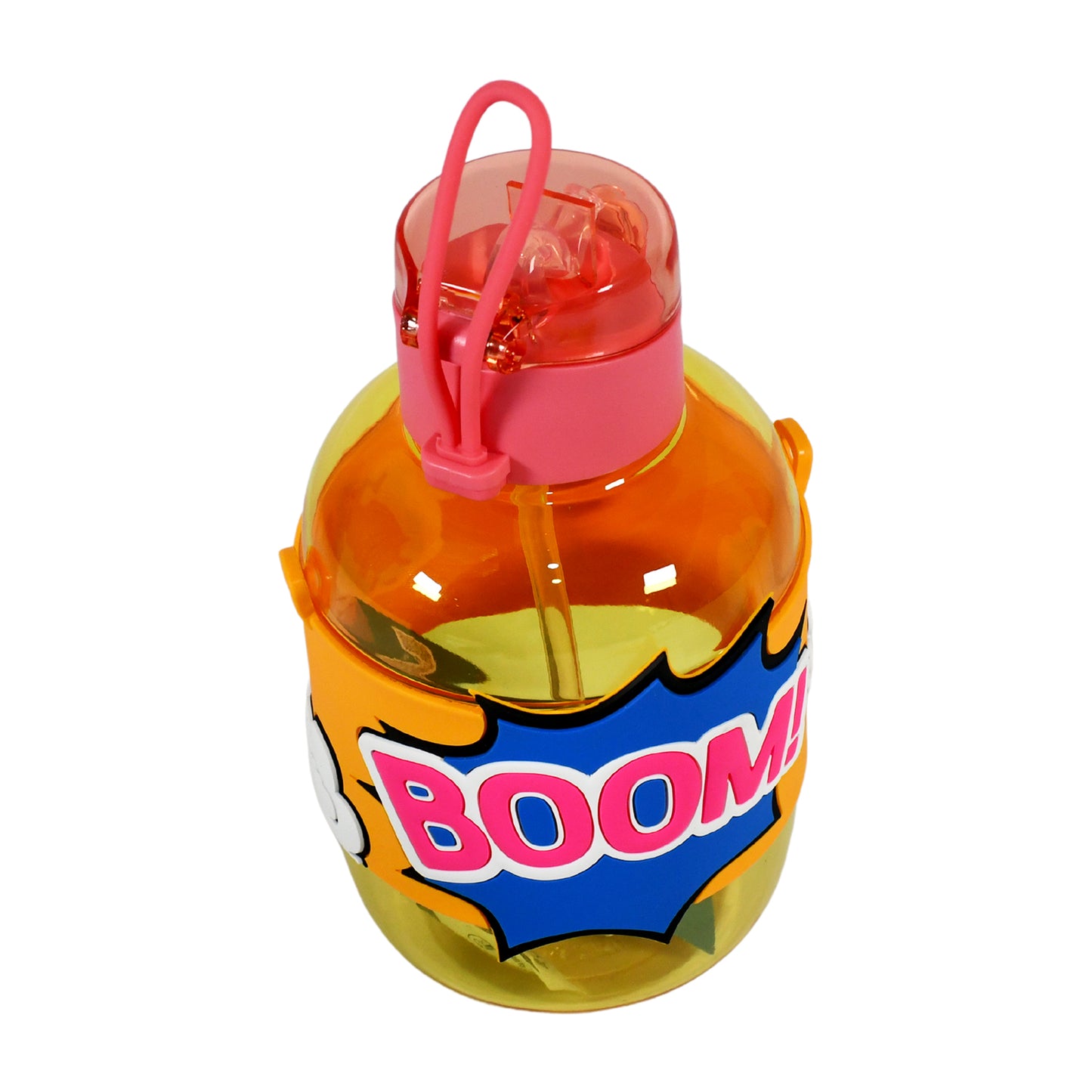Cute Plastic Water Bottle With Adjustable Shoulder Strap Straw And Rubber Grip Potable Drinking Cup Water Bottle For Kids  Water Bottle  Return Gift For Kids Adults  School Water Bottle (1 Pc  750 Ml)
