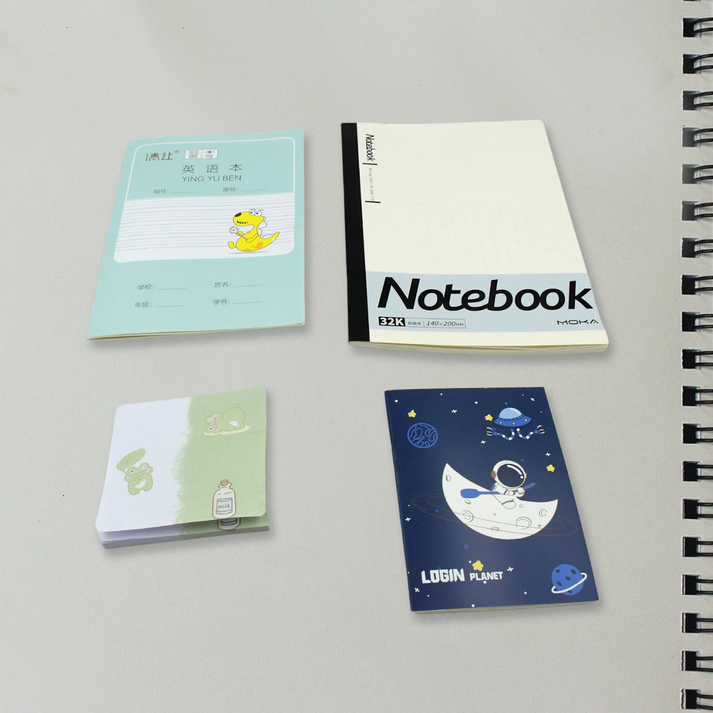 Stationery Kit Cartoon Book Diary Pen  Eraser Sharpner Sticker Pen