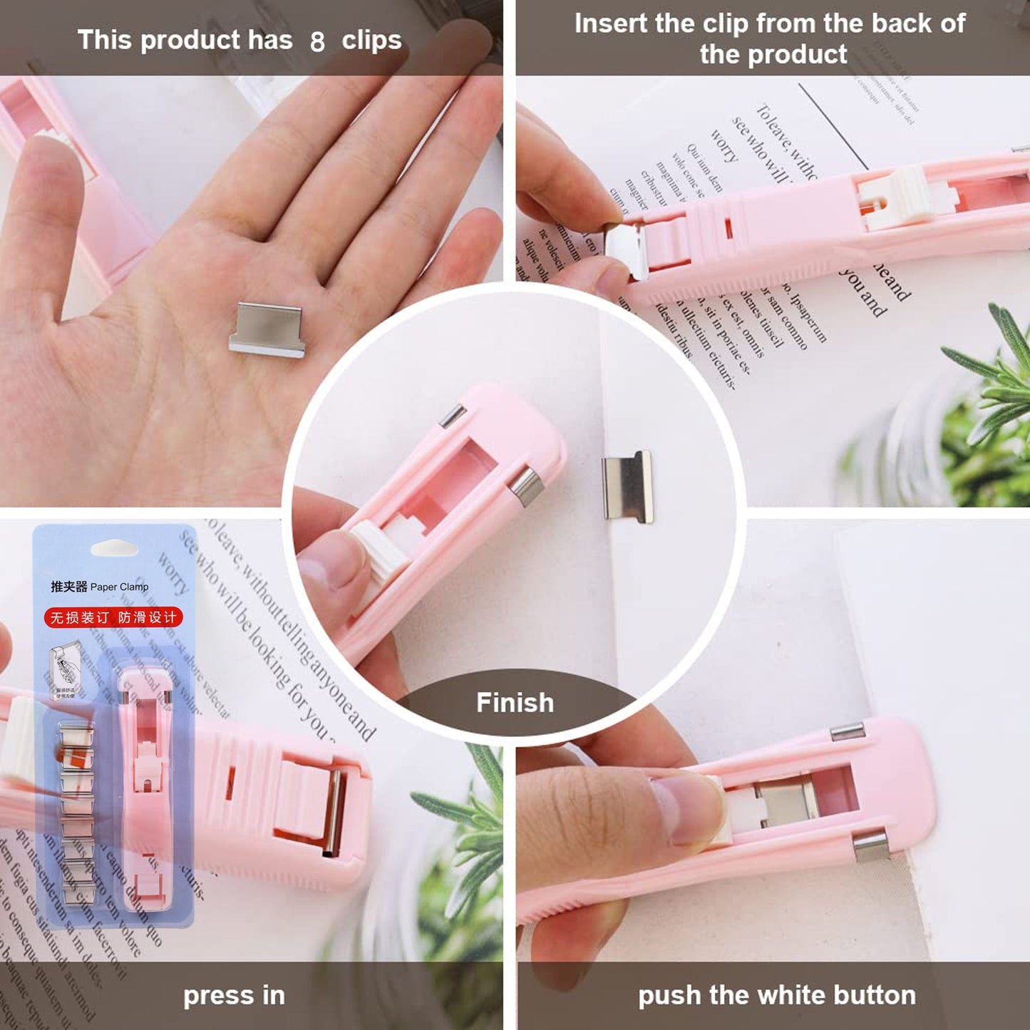 Portable Paper Clamp Clip Dispenser Handheld