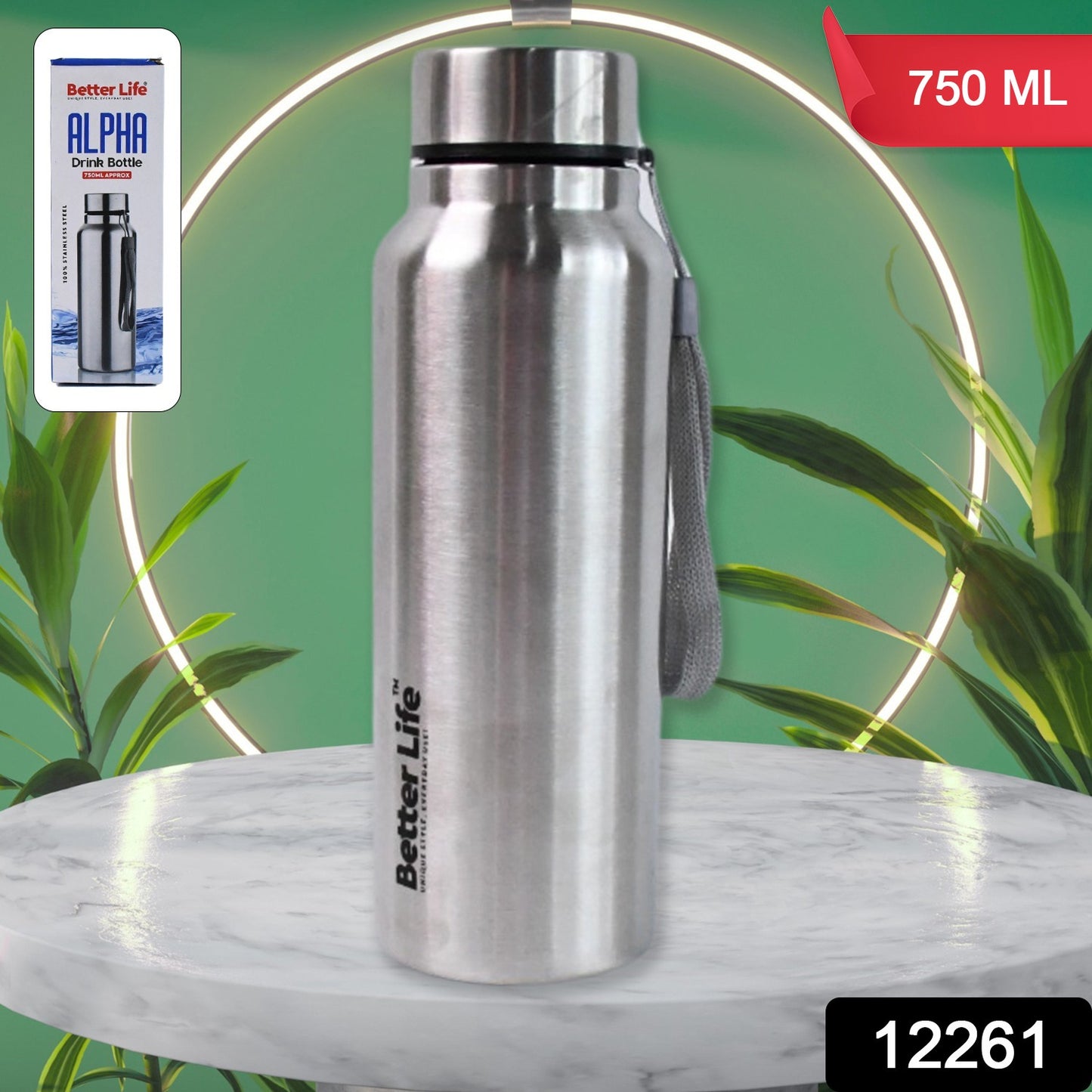 Stainless Steel Double Wall Vacuum-insulated Water Bottle (750 Ml)