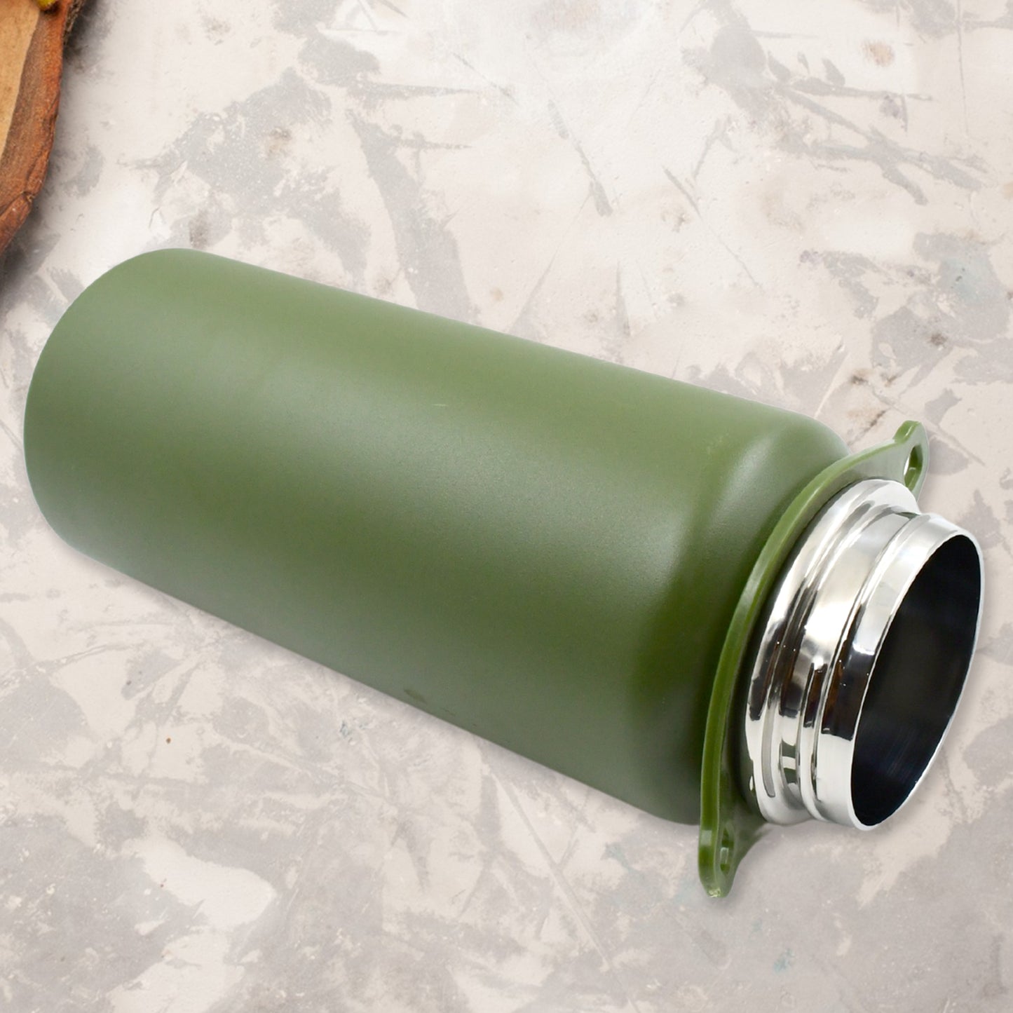 Stainless Steel Water Bottle With Straw Strap Handle (1500ml)