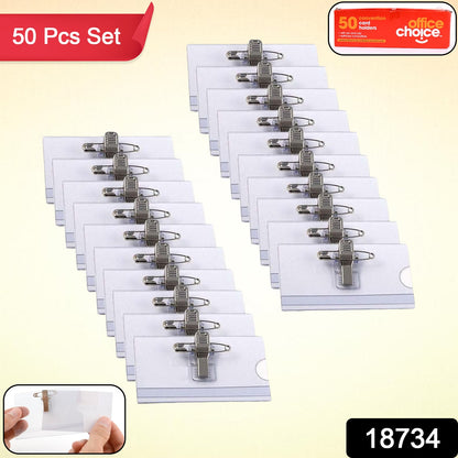 Plastic Transparent Cardholders With Pin clip