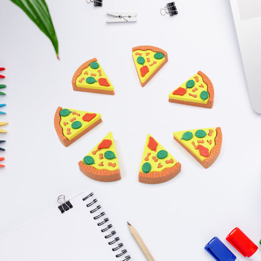3d Pizza Slices Kids Favourite Food Eraser Pizza 7 Slice Eraser