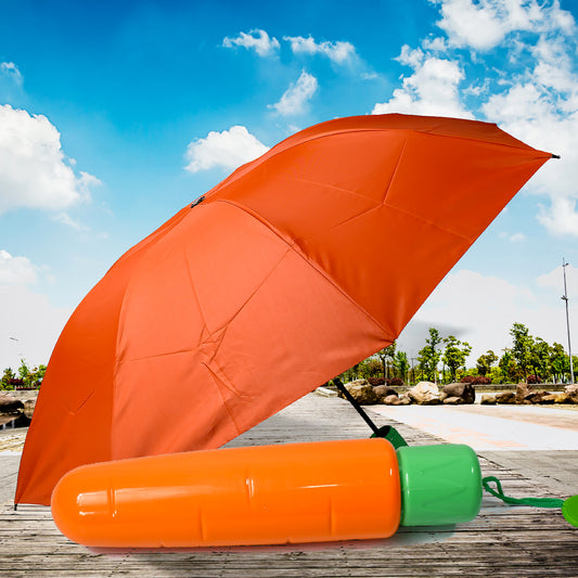 Vegetable Shaped Folding Umbrella Plastic Case Creative Fashion Folding (1 Pc)