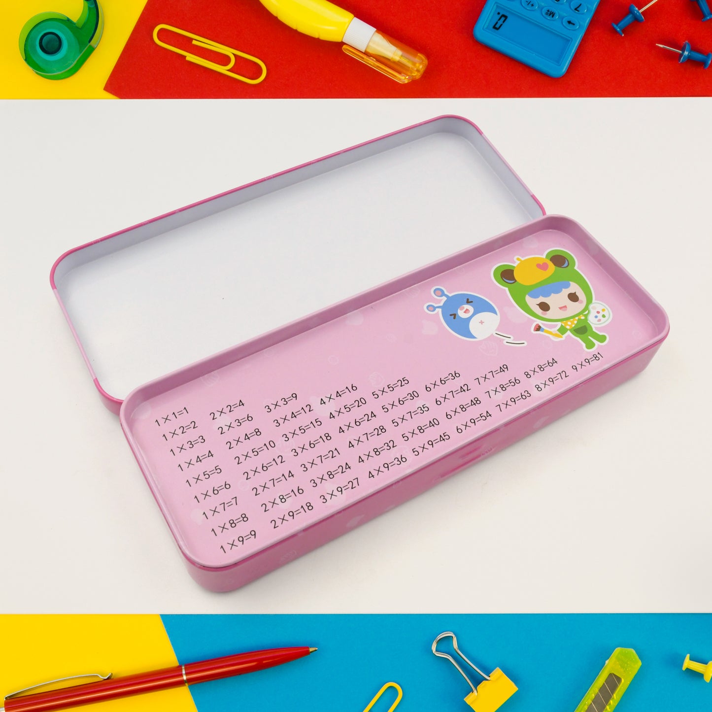 Stationery Kit 1 Pencil Box Compass Box 1 Eraser 1 Scissors 1 Ruler 4 Pencils (12 pc)