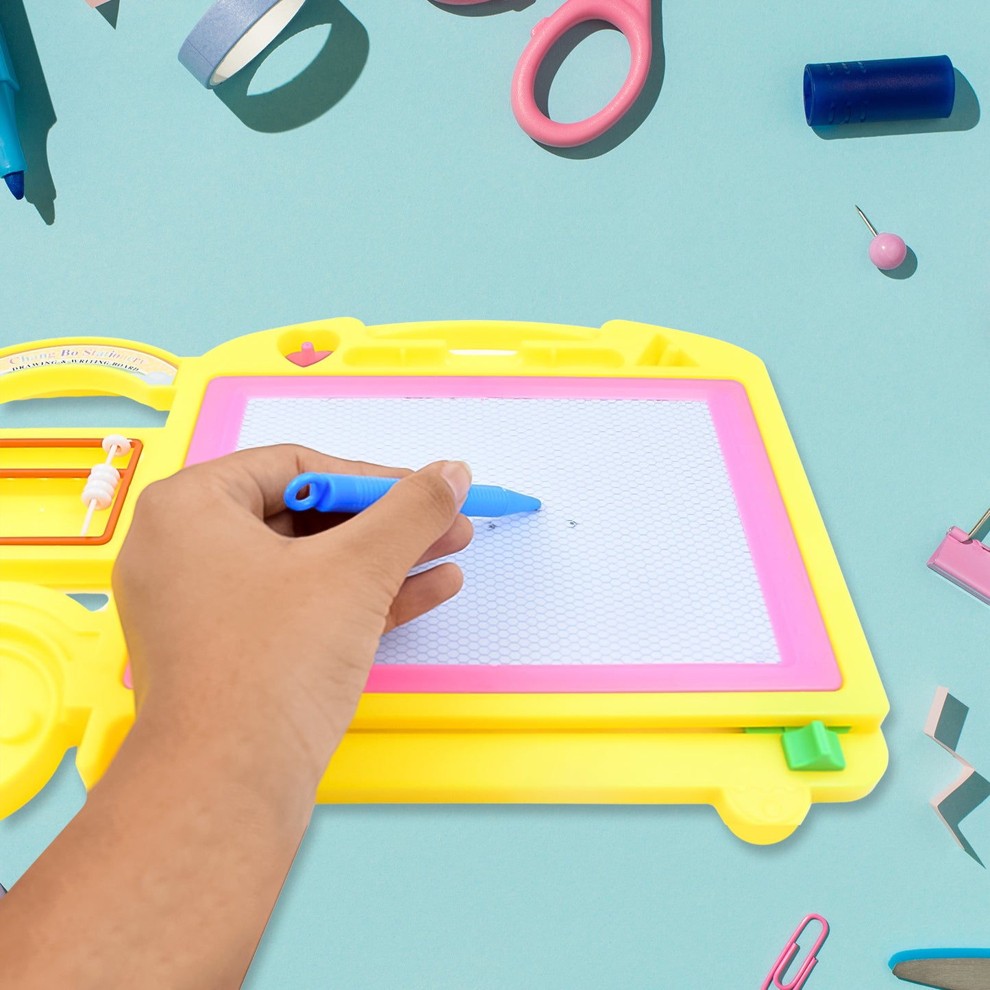 Bus Shape Drawing Writing Slate Board For Kids