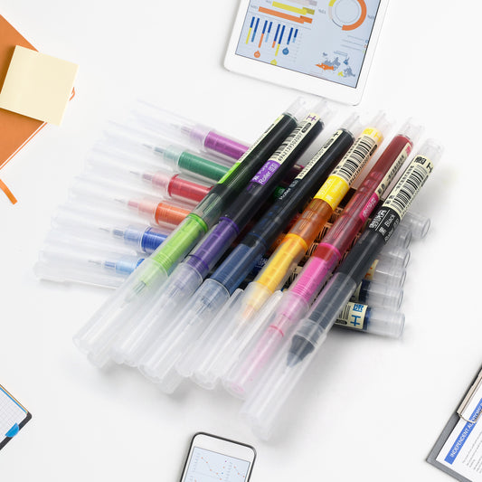 12 Color Rolling Ball Pens Quick-drying ink