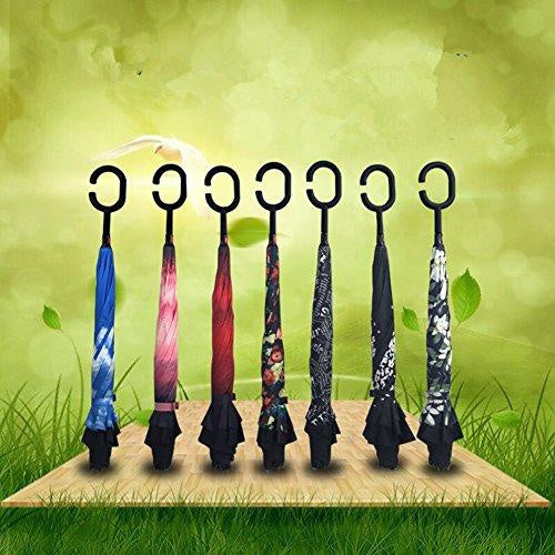 Printed Windproof Reverse Umbrella
