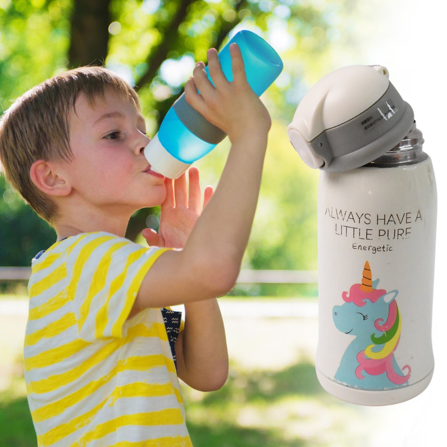 Stainless Steel Double Wall Vacuum-insulated Drink for kids Water Bottle (500 Ml Approx)