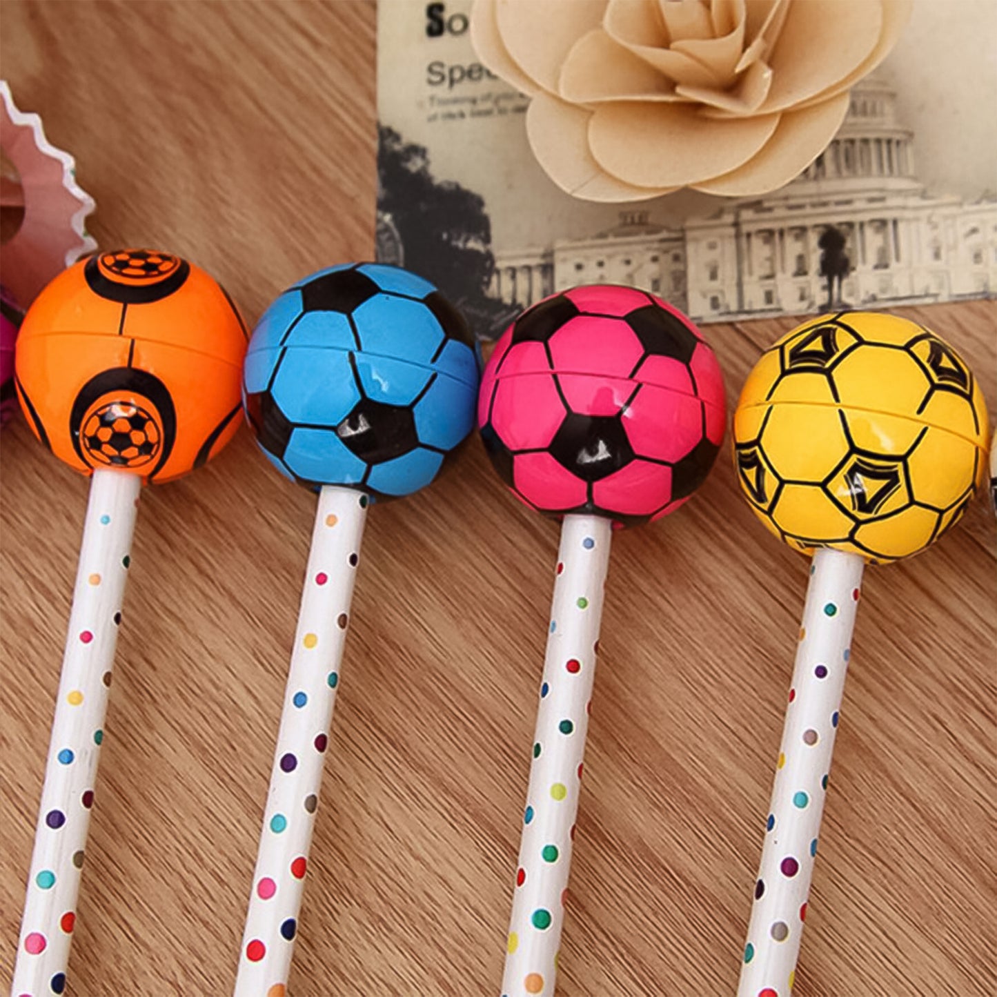 Round Shape Mix Design Pencil Sharpener (1 Pc)