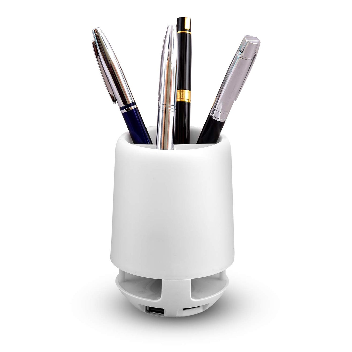 Multifunctional 4 Compartment Pen Holder With Bluetooth Speaker Laptop Desk Speaker  Table Lamp Night Lamp Smart Color Changing Pen Stand