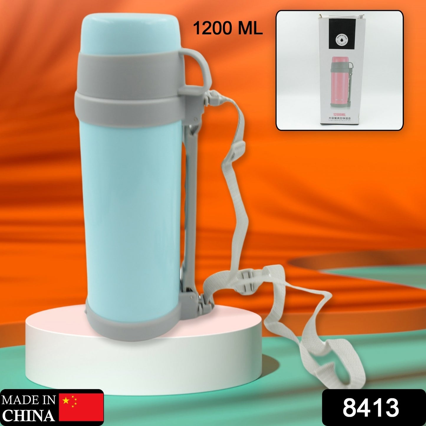 Stainless Steel Insulation Thermos Double-wall Vacuum Insulated Water Bottle (1200 Ml)