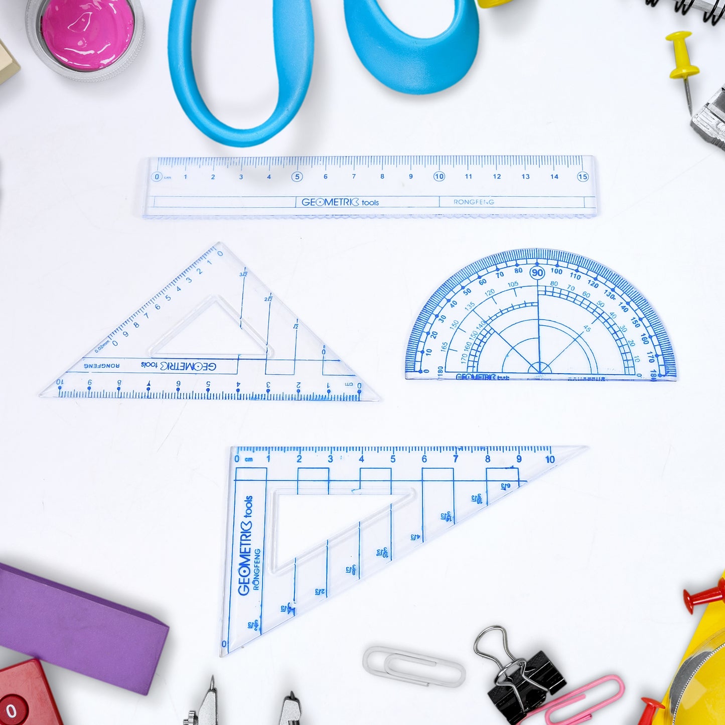 Complete Student Geometry Box Set (9 In 1  1 Set)