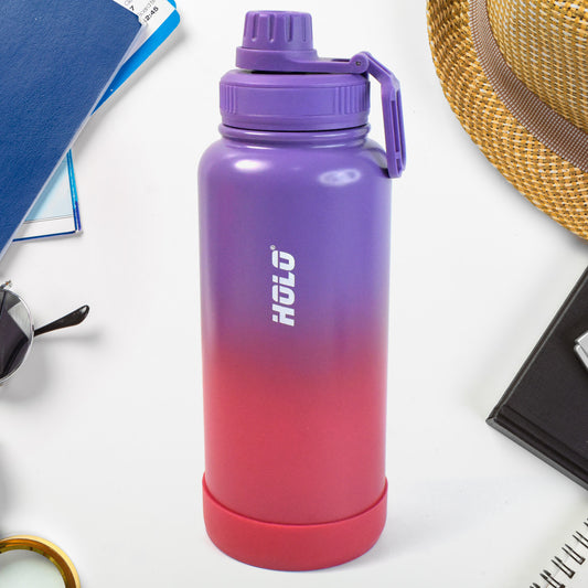 2 Tone Pink Stainless Steel Water Bottle Copper Coated Vacuum (1000ml)