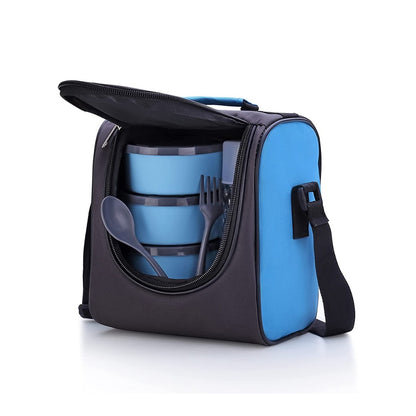 All In One Lunch Box With Fabric Bag For Office  School Use