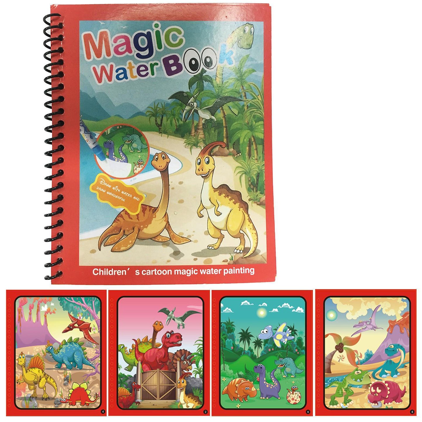 Water Coloring Book Doodle With Magic Pen