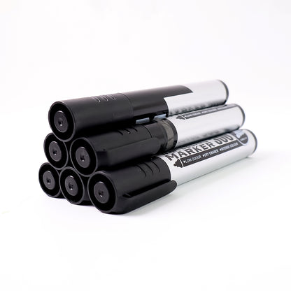 Premium Permanent Black Marker Pen Set (6 Pcs Set)