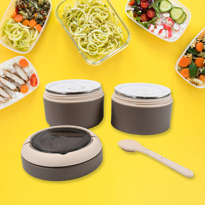 Ganesh Smart Stack 2 Layer Protable Lunch Box Stainless Steel Airtight