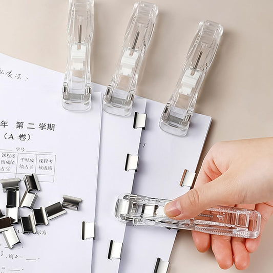 Portable Paper Clamp With 8 Pcs Clip Dispenser (1 Set)