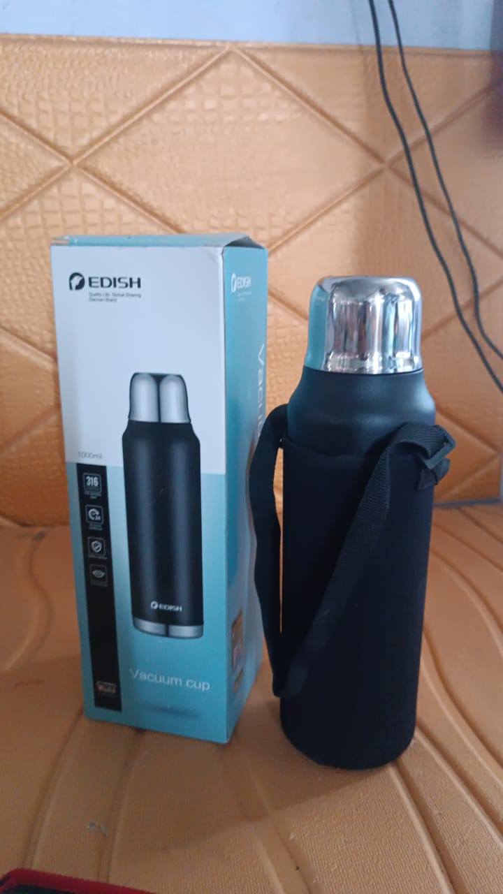Stainless Steel Vacuum Water Bottle Insulated Flask (1000 Ml Approx)