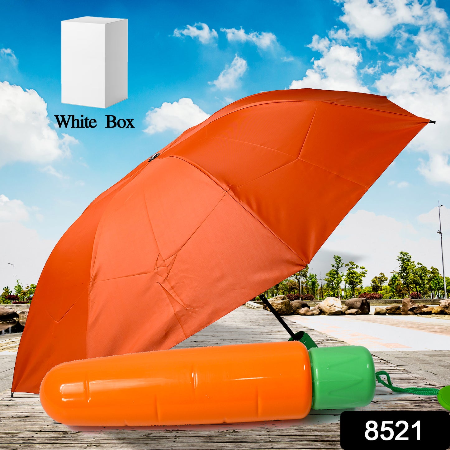 Vegetable Shaped Folding Umbrella Plastic Case Creative Fashion Folding (1 Pc)