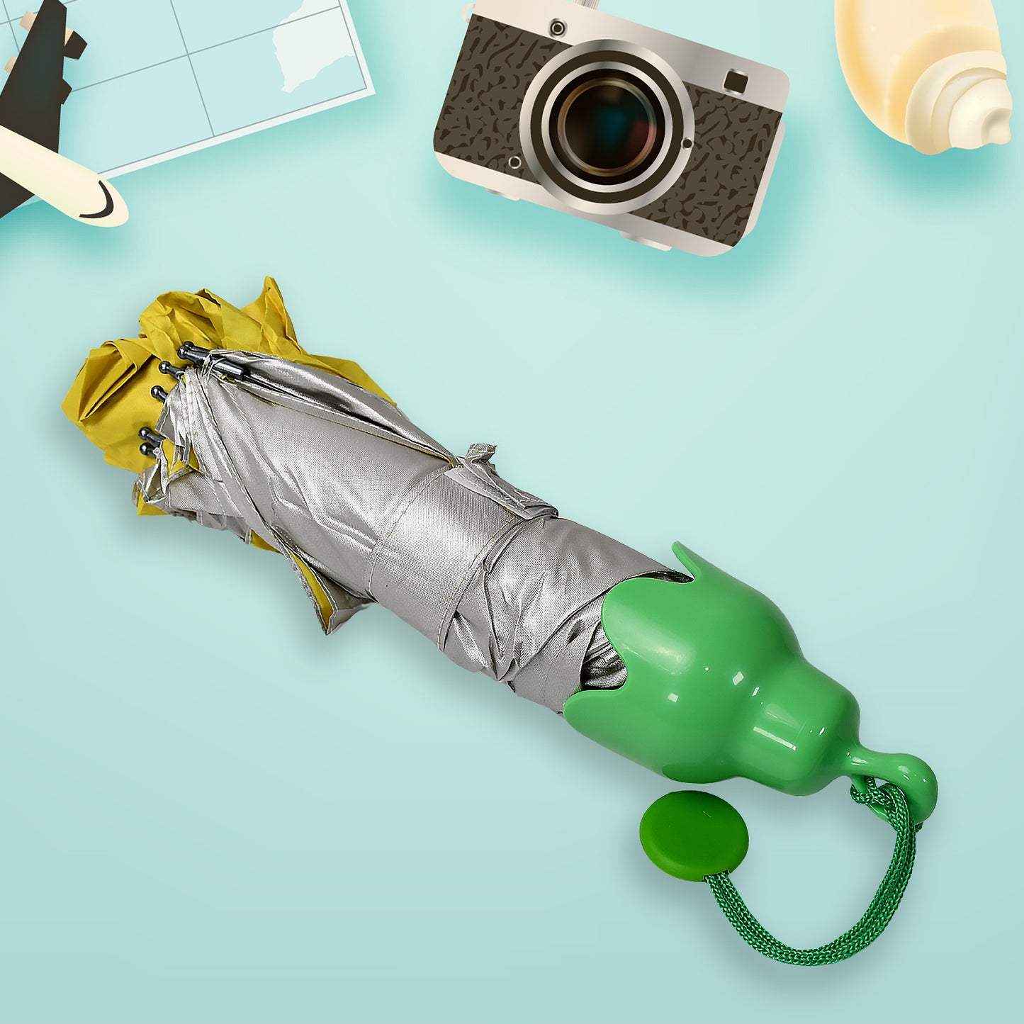 Folding Umbrella Vegetable Shaped plastic Case