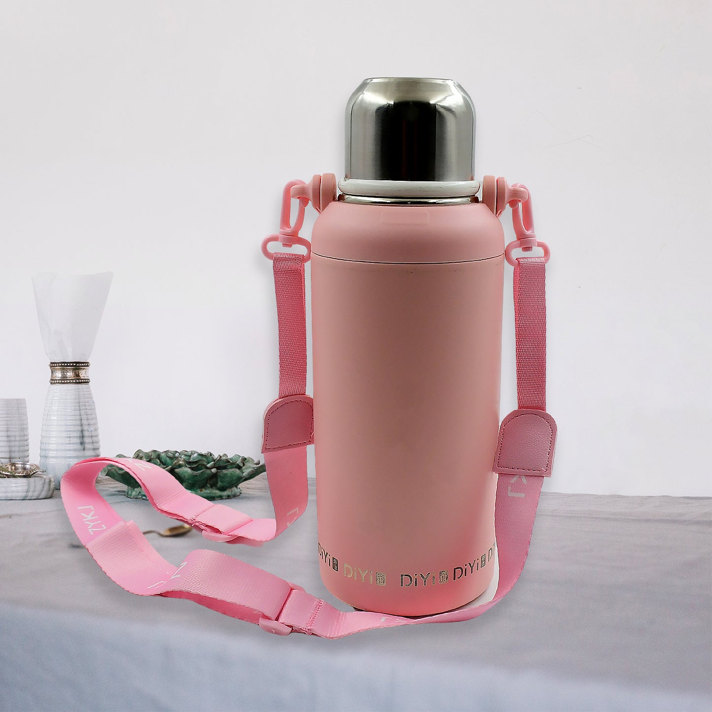 Stainless Steel Tumblers 316 Stainless Steel Vacuum Insulated Cup  Bottle Portable Travel Kettle  Water Bottle With Handle Outdoor Large Capacity Sports Kettle Cups  Bottle (1300 Ml)