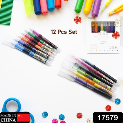 12 Color Rolling Ball Pens Quick-drying ink