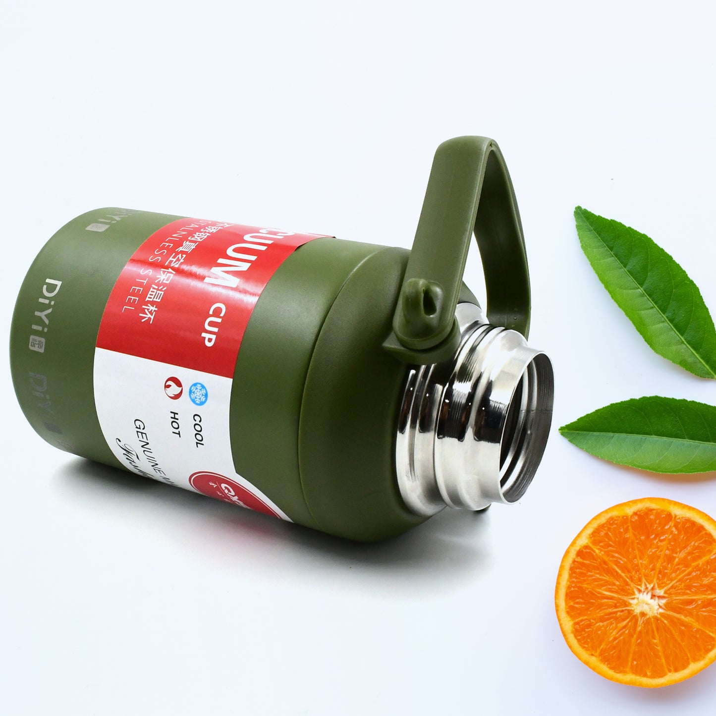 Stainless Steel Vacuum Insulated Water Bottle  Cup  Leak Proof Flask For Tea Coffee  Reusable Water Bottle With Hanging Strap  Bottle For Hot  Cold Drinks Wide Mouth Water Flask (900 Ml  Mix Color)