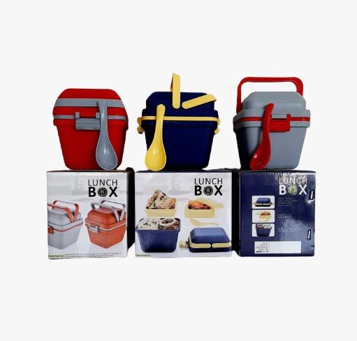 Airtight Lunch Box With Handle  Push Lock