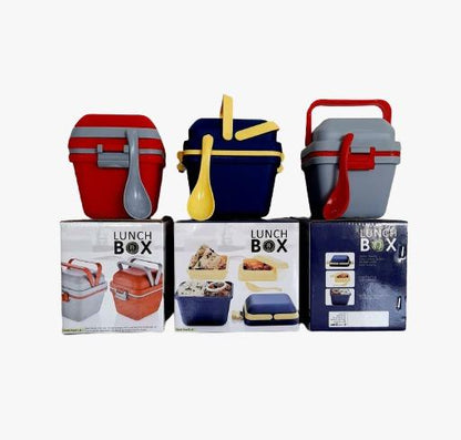 Airtight Lunch Box With Handle  Push Lock